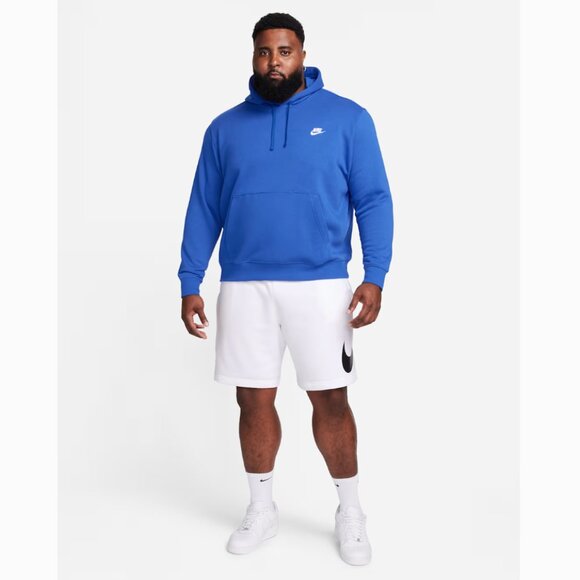 Nike Sportswear Club Fleece Pullover Hoodie Royal Blue Unisex Adult - Picture 14 of 14